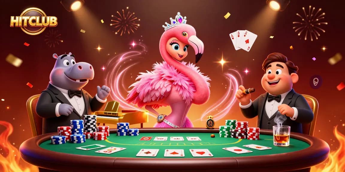 Join the excitement at HITCLUB with vibrant casino performance and a poker showdown.