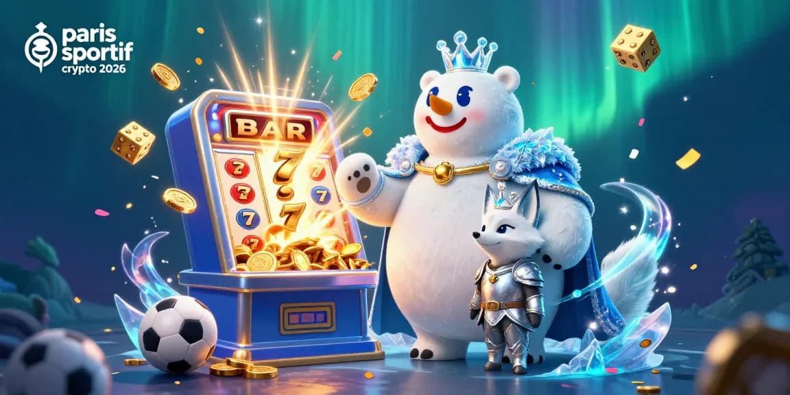 Engage in paris sportif crypto 2026 with a vibrant depiction of gaming elements and dynamic characters.