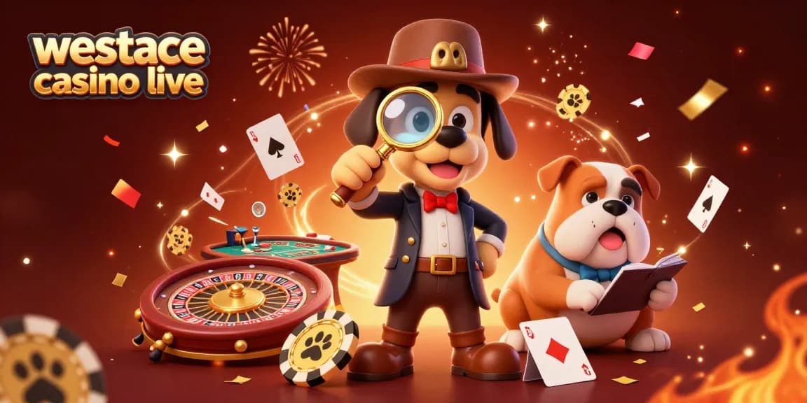 Jeux immersifs au westace casino live avec des croupiers réels aux tables, ambiance festive.