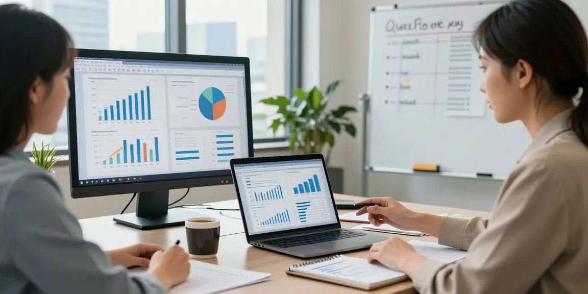 Lead Roedl professionals collaborating in a modern consulting office with data analysis tools and strategic planning elements.