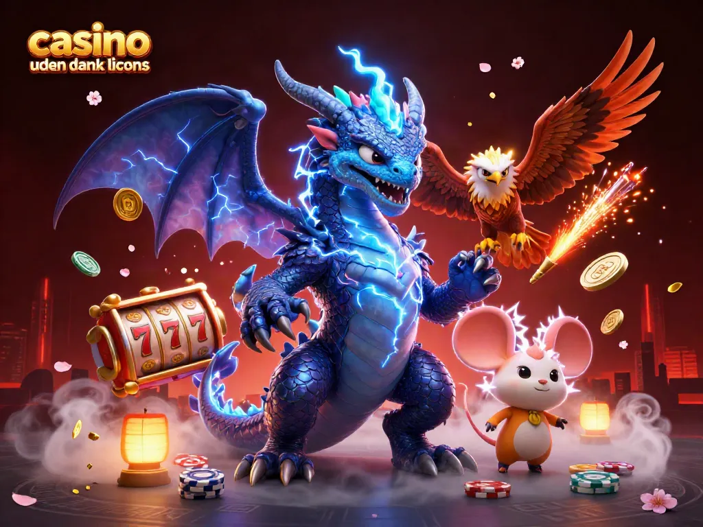 Casino uden dansk licens showcases thrilling gameplay in a vibrant, dynamic 3D scene with characters and game elements.