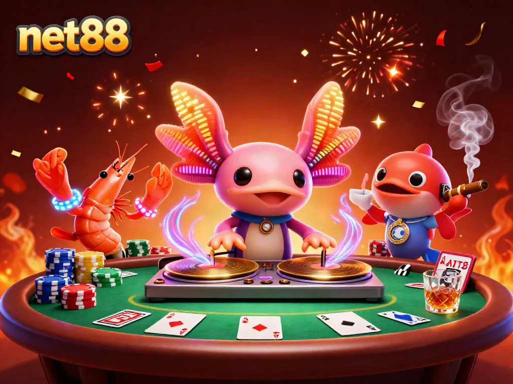 Experience the excitement of net88 with vibrant characters and dynamic casino scenes featuring interactive gameplay.