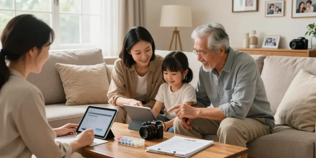 Application aidant familial facilitant la coordination des soins en famille
