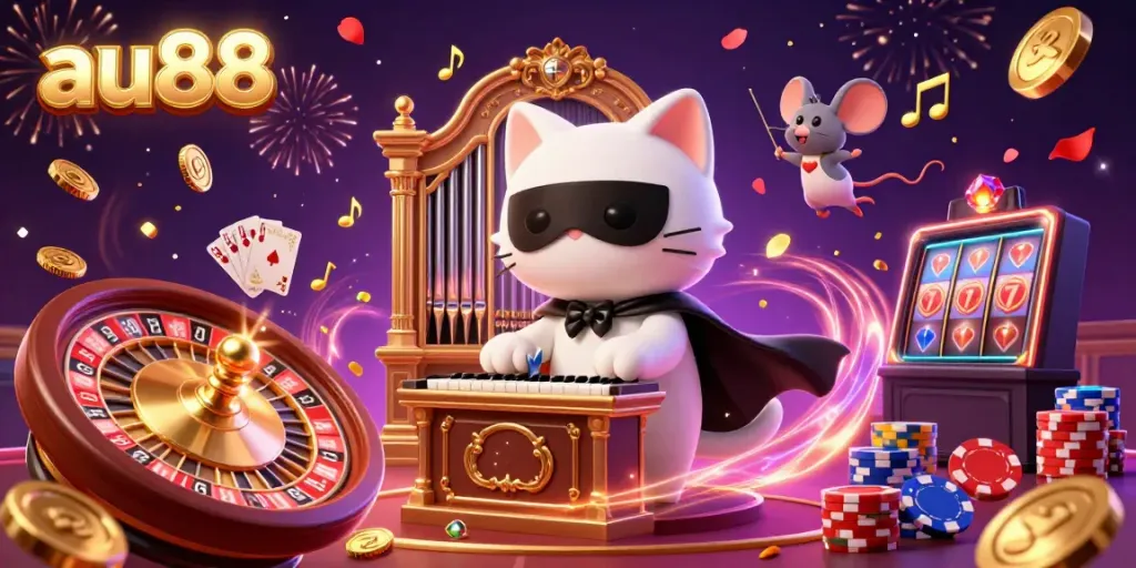 Experience the excitement of au88 with vibrant casino action, featuring captivating characters and dynamic gambling elements.