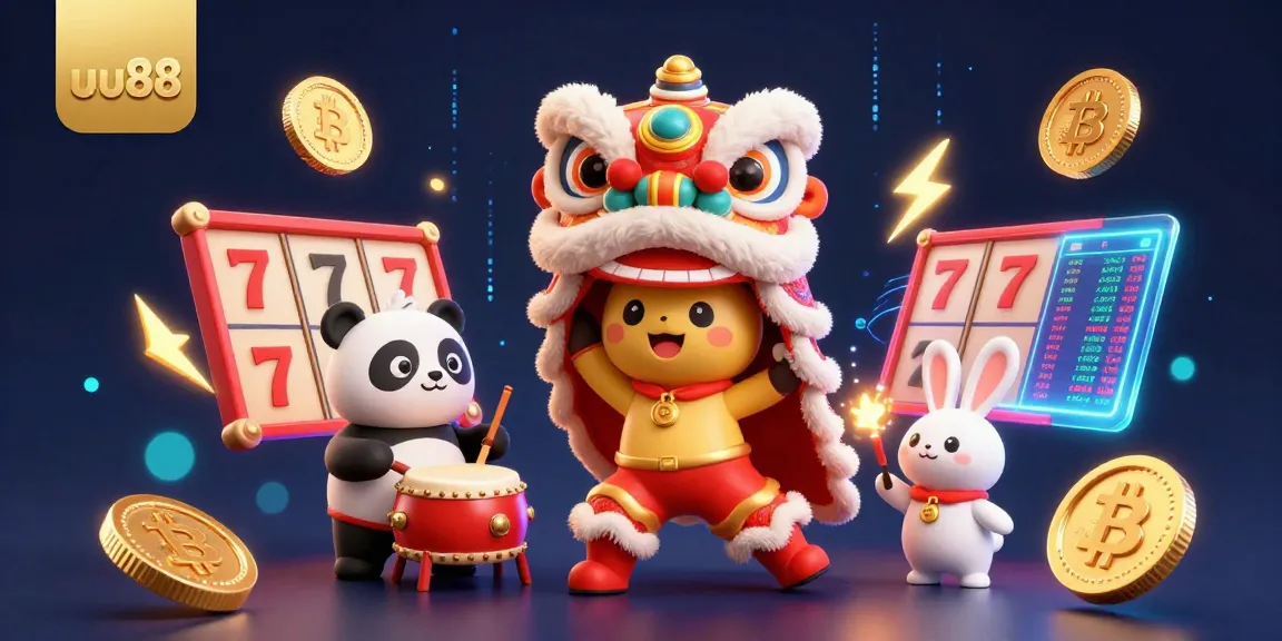 Experience the thrill with uu88's dynamic casino scene featuring vibrant characters and exciting gaming elements.